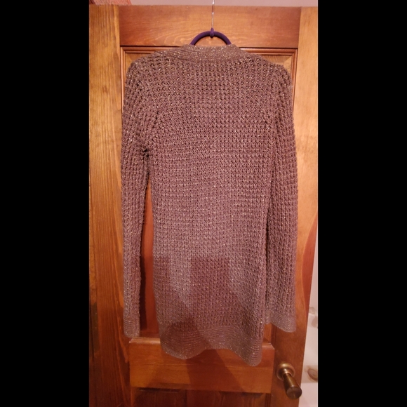 Mossimo Supply Co. Gray Shiny Cardigan - Size S - Picture 5 of 5